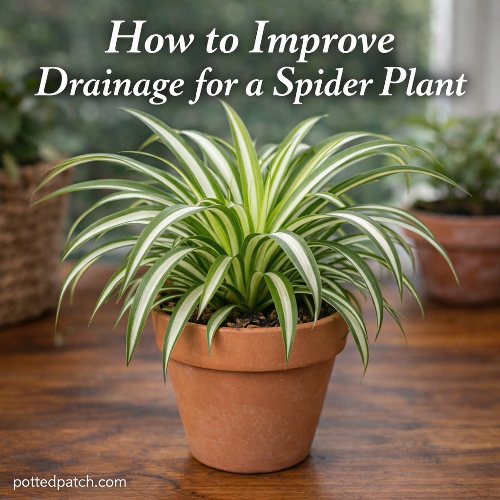 How To Improve Drainage For A Spider Plant Potted Patch How To Improve Drainage For A Spider Plant Potted Patch