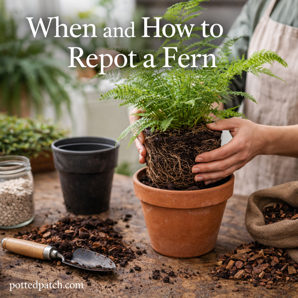 When and How to Repot a Fern