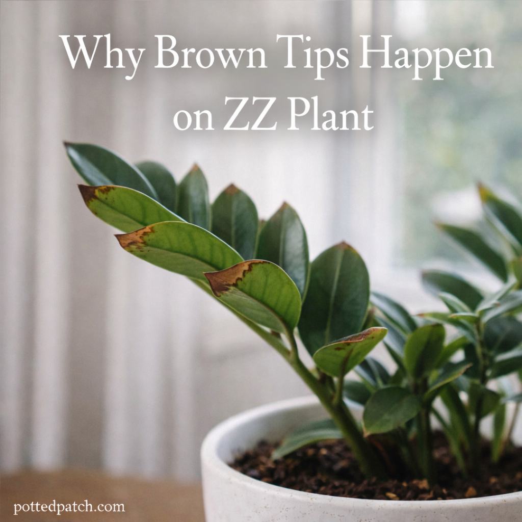 Why Brown Tips Happen on ZZ Plant
